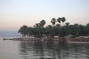 Early morning at the Sea of Galilee, towards Tiberias